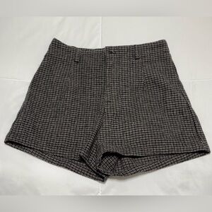 Cider High Waist Checkered Shorts
